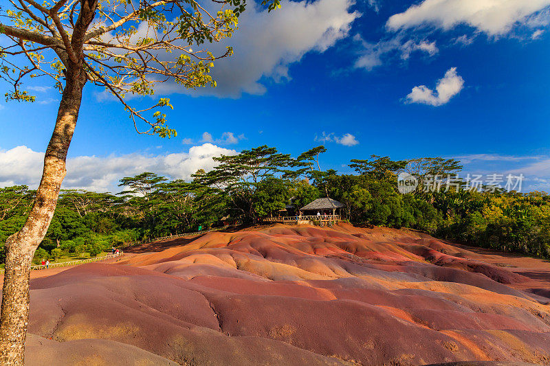Chamarel -毛里求斯岛上的七种不同颜色的土